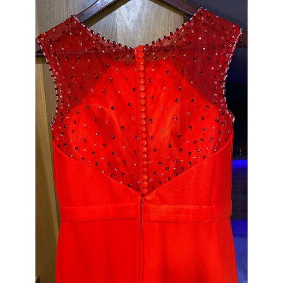 Holiday Christmas Valentines Day Long Red Dress with jacket.  Size XXS - Picture 5 of 7